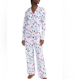Roller Rabbit X Kerri Rosenthal Starry Starry Love Polo 2 Pc Pajama Set Size M
